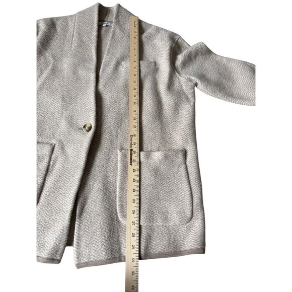 Madewell Herringbone Mattson Sweater Coat size M Medium Heather Stone - Picture 10 of 10